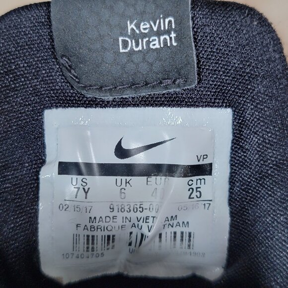 Nike Zoom KD 15 Oreo GS Shoes Size 7Y Black White Basketball Sneakers 918365-001 - Picture 8 of 8